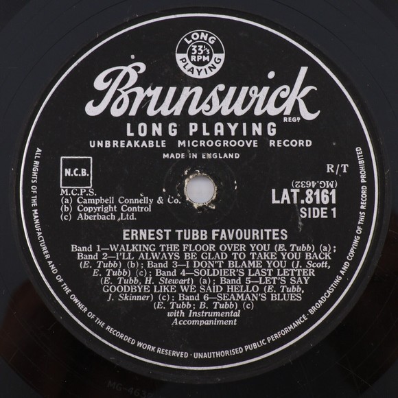 Ernest Tubb – Favourites - UK 1957 Mono Country 12" LP Vinyl Record LAT 8161 - Picture 9 of 16